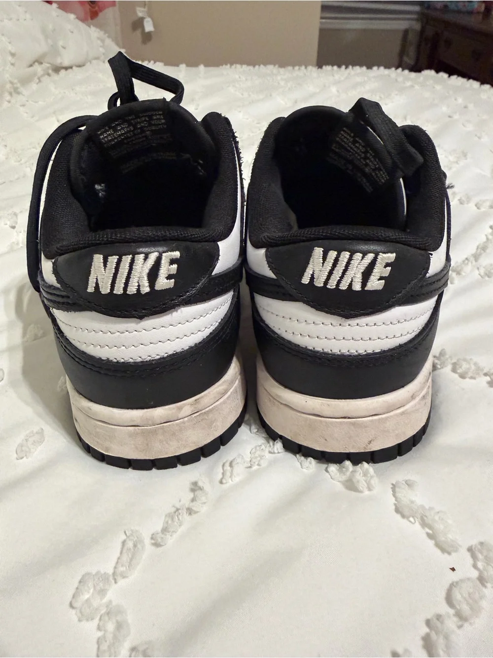 Nike Black and White Low-Top Sneakers with Swoosh